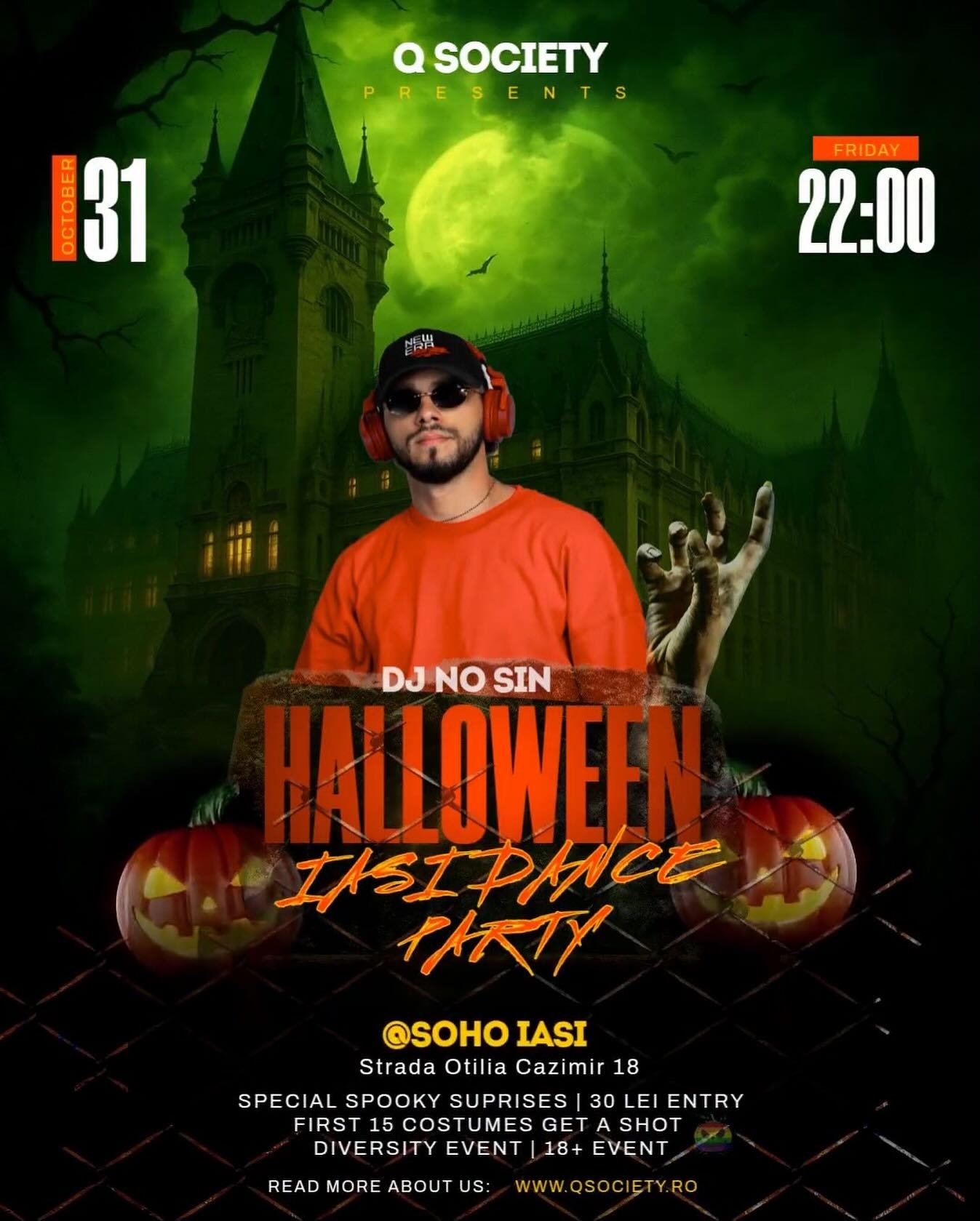 🎃 Iași Dance Party: HALLOWEEN @ SOHO CLUB & LOUNGE 🕸️